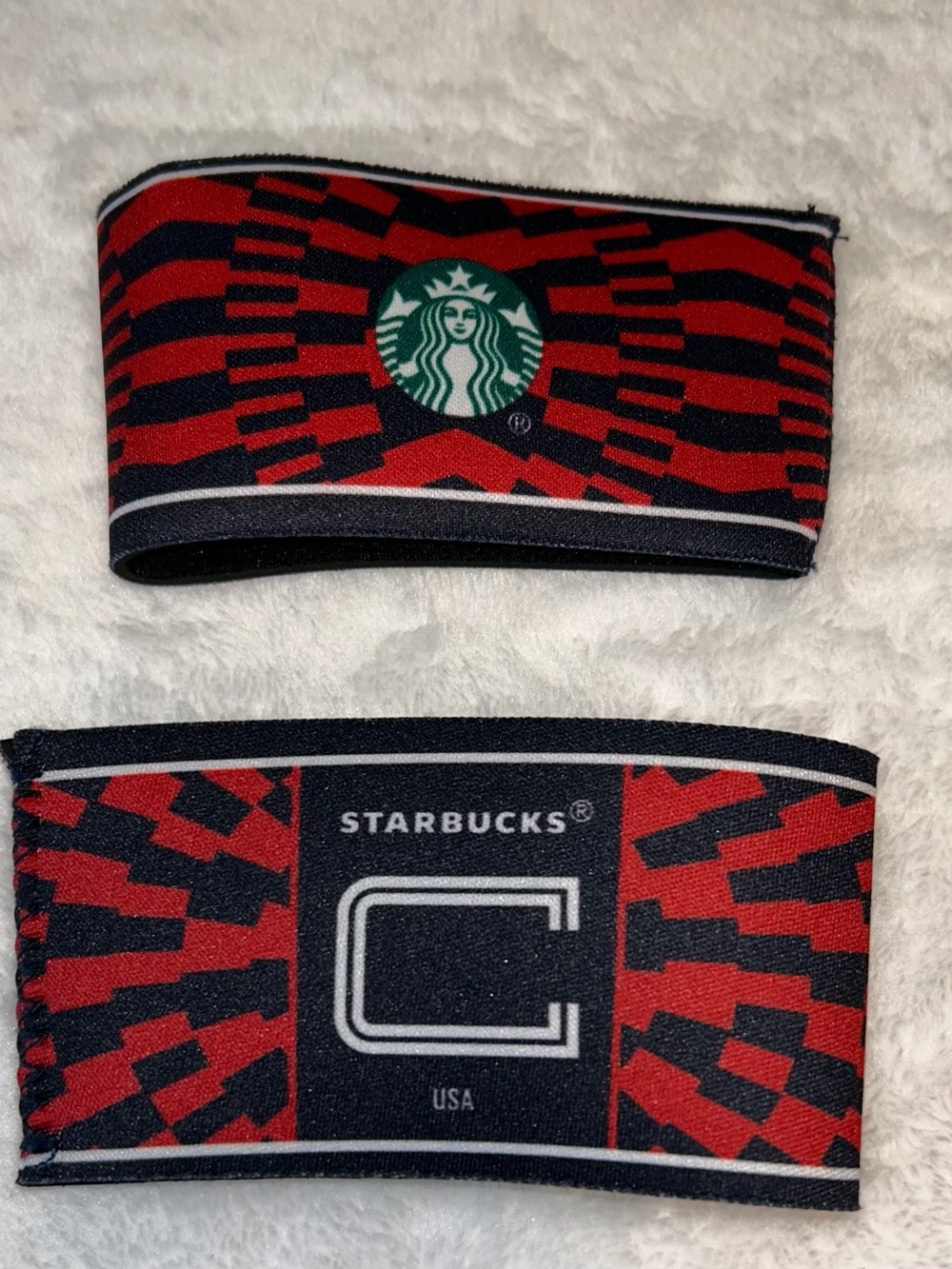 Starbucks Red and Black Neoprene Cup Sleeve - Pack of 2